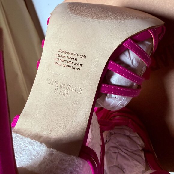 Steve Madden Jolisa Women's Heel Shoes Fuchsia Satin Size 8.5 - Picture 8 of 9
